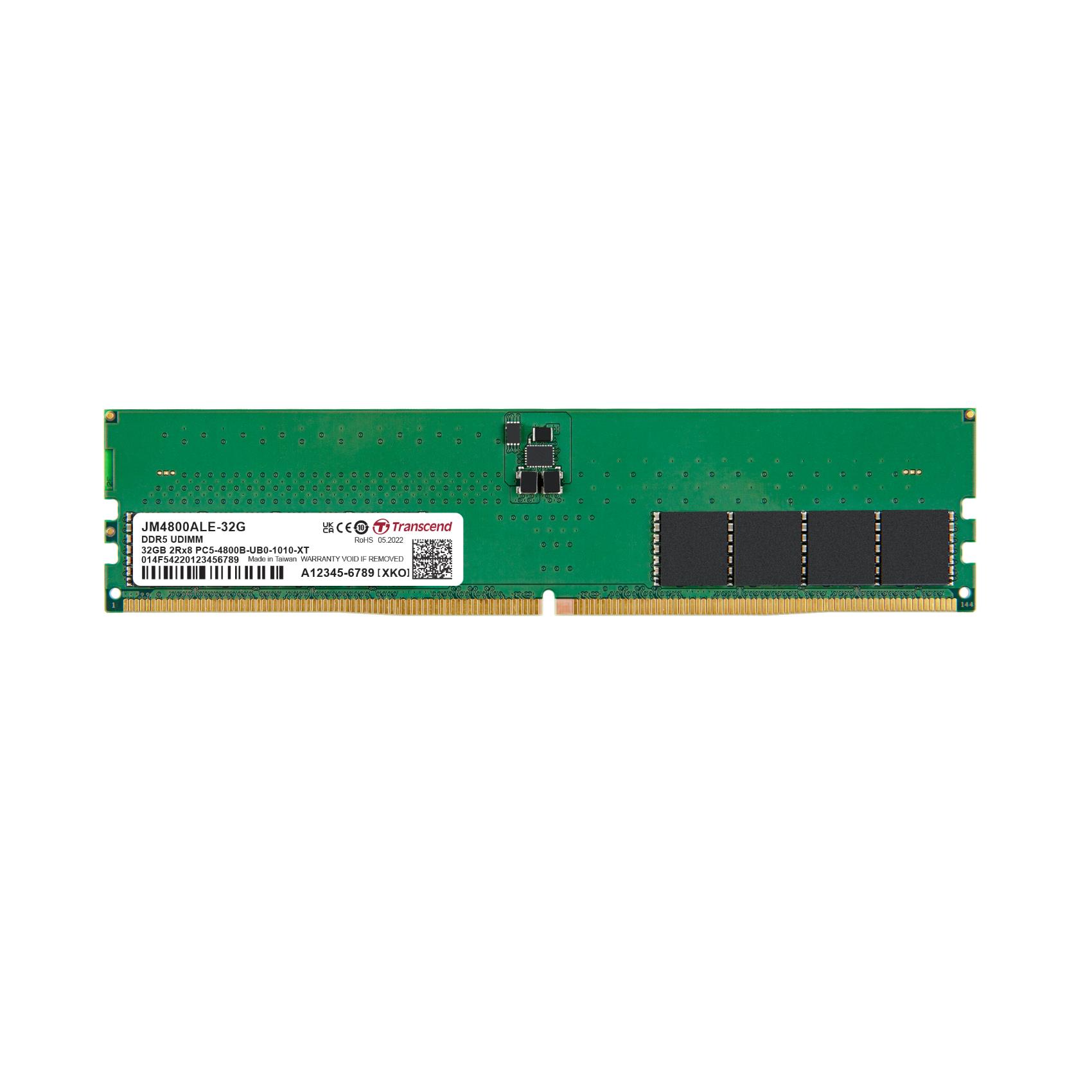 Transcend 32GB JM DDR5 4800 U-DIMM 2RX8 2GX8